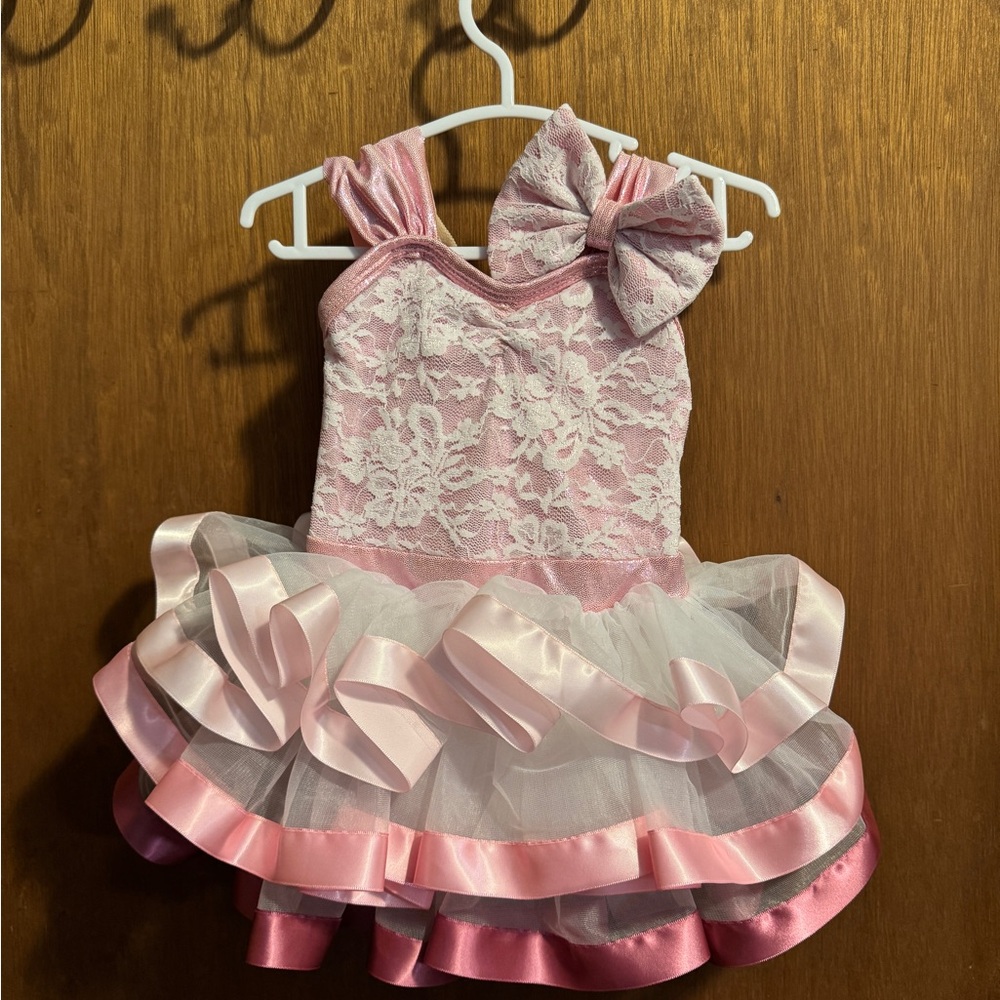 Pink Lace and Satin Toddler Costume Dress